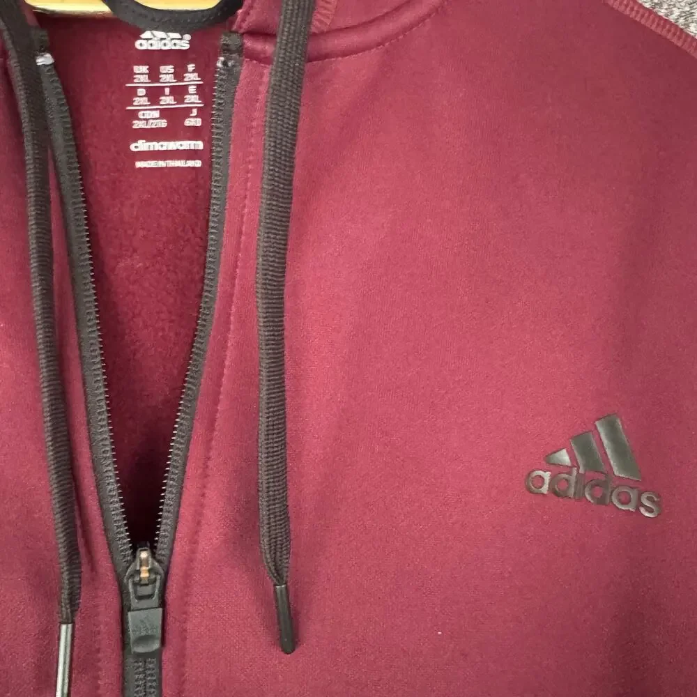 2XL Adidas track jacket with hoodie - Picture 3 of 6